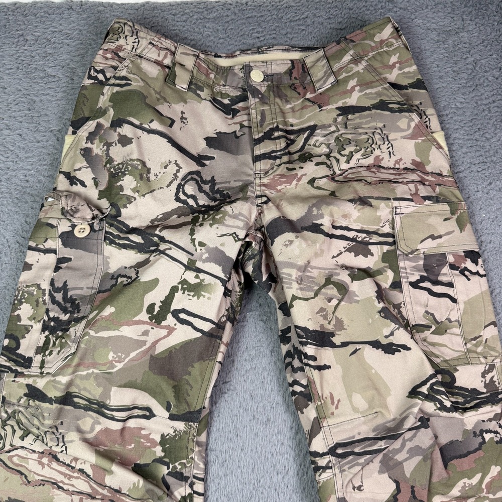 Under Armour Pants Mens 32x30 Camo Ridge Reaper Barren Hunting Stretch Cargo